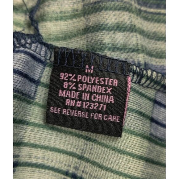 Faded Rose Women's Knit Plaid Button-up Shirt Green Navy Cottage Western - Picture 8 of 9